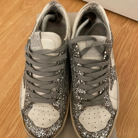 Golden Goose Silver Glitter Stardan Sneakers - Picture 2 of 6